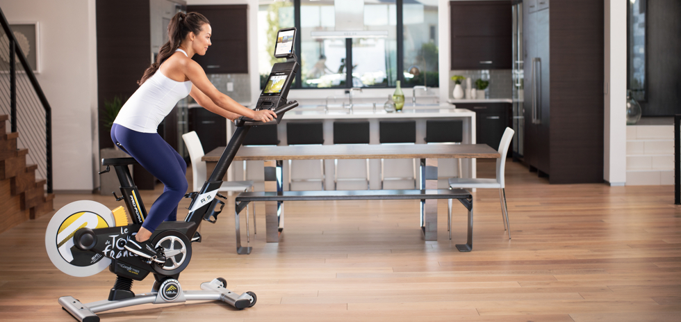 exercise bike on floor